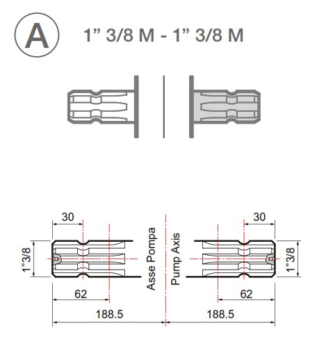 COMET PUMP APS166 DETAILS OF SHAFT