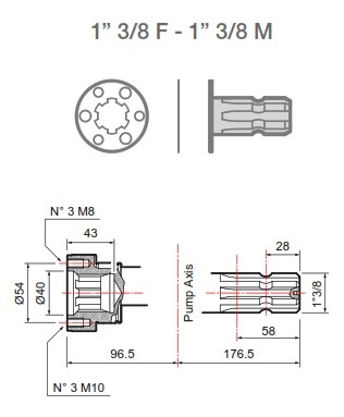 COMET PUMP APS96 DETAILS OF SHAFT