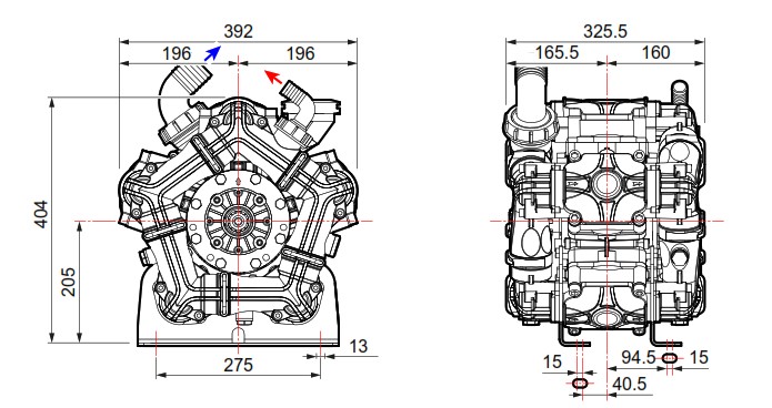 COMET PUMP BPS260 DIEMNSIONI