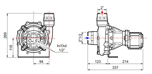 COMET PUMP C610H DIEMNSIONS