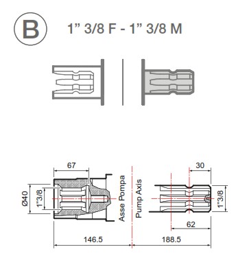 COMET PUMPAPS145 SHAFT DETAILS MF